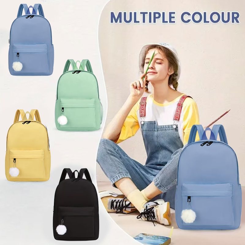 Canvas Backpack Casual - Elegant Casual Daypack, Solid Nylon Backpack