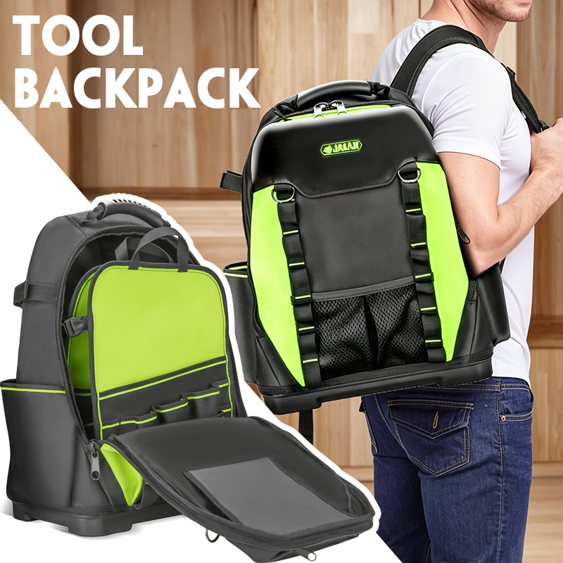 Canvas Backpack Casual - Tool Backpack, Heavy-Duty Tool Bag with