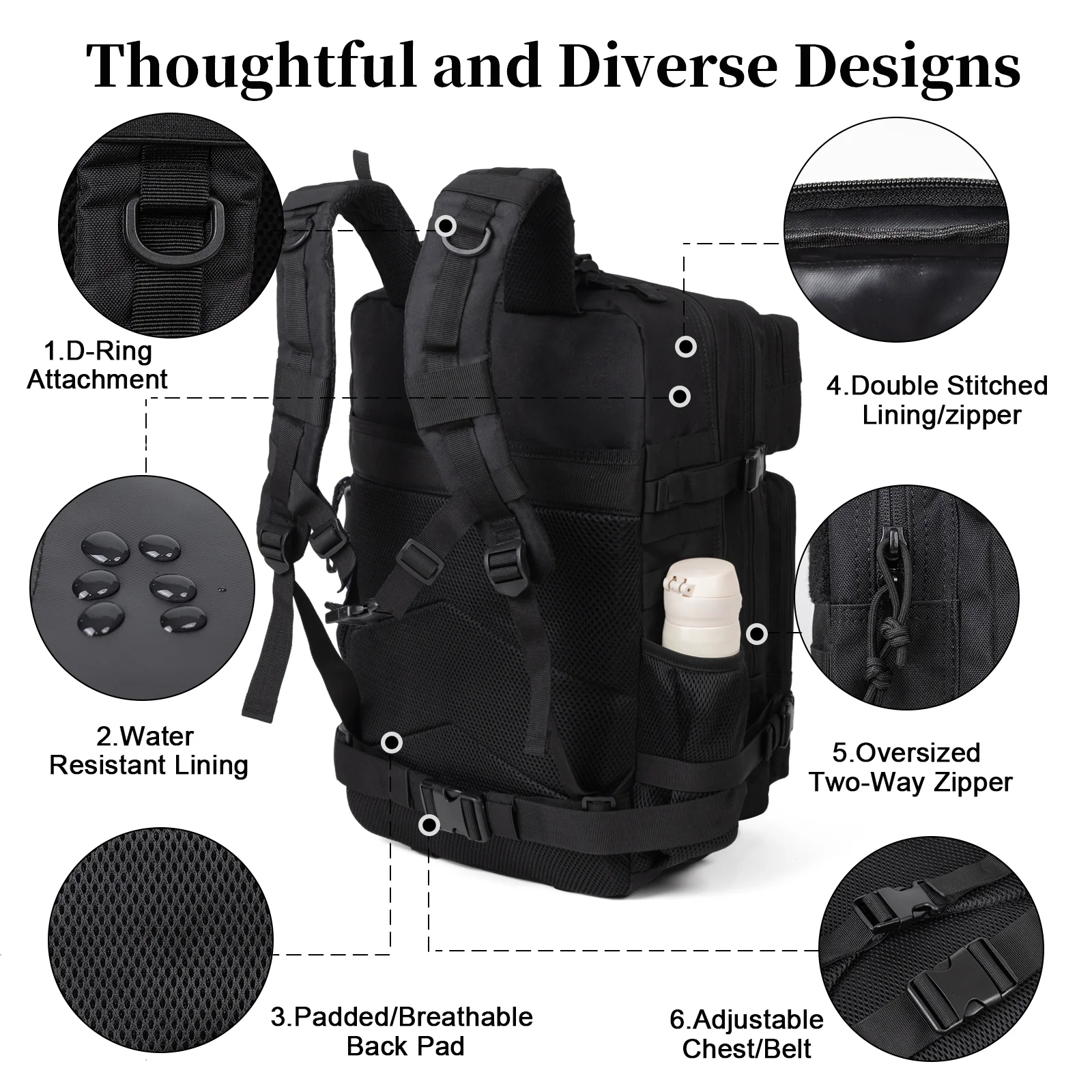 60L Army Military Tactical Bac - Rucksack Military Style recension och pris