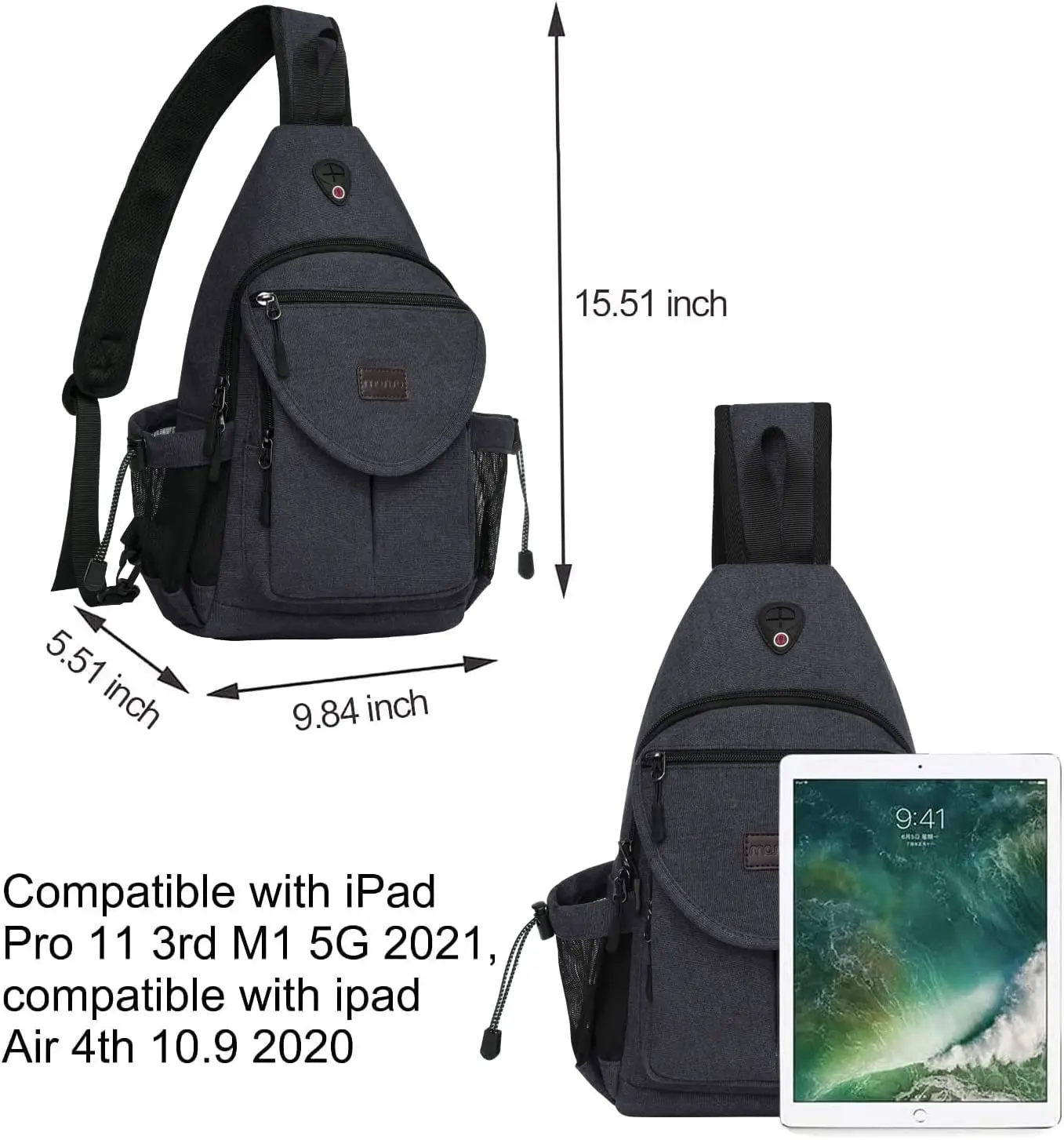 Sling Backpack Bag for Men's W - Travel Backpack Anti Theft recension och pris