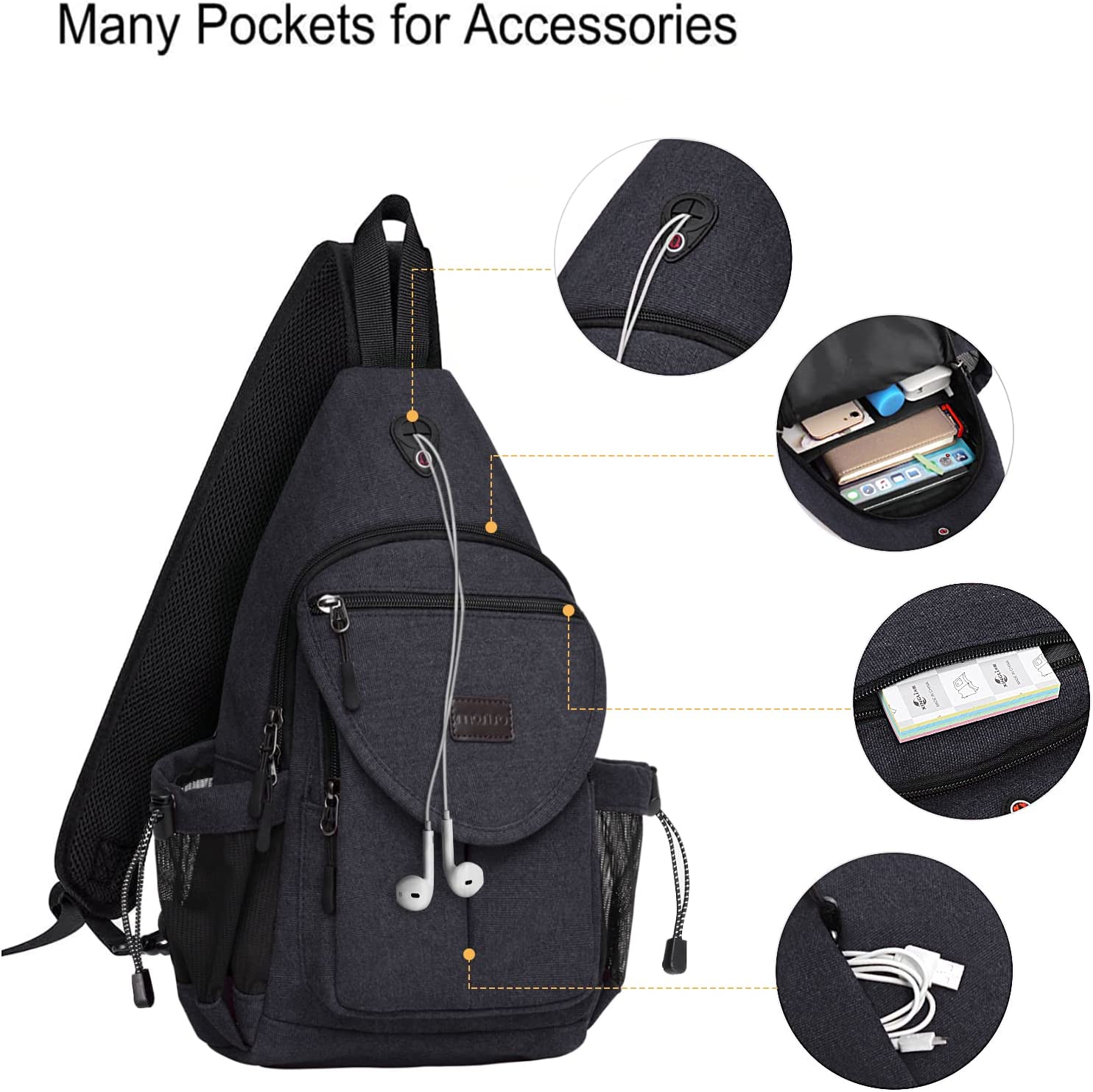 Sling Backpack Bag for Men's W - Travel Backpack Anti Theft recension och pris