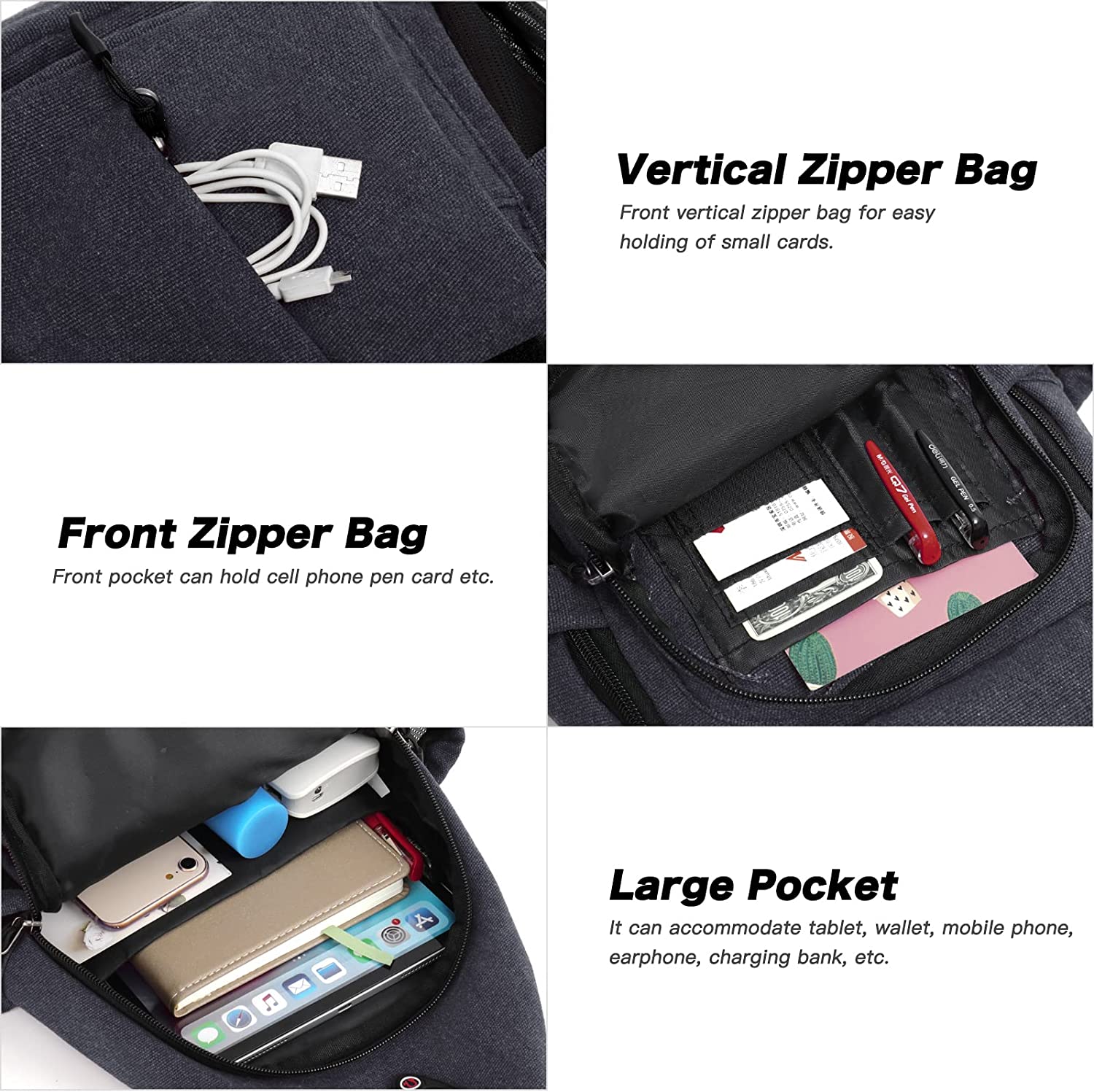 Sling Backpack Bag for Men's W - Travel Backpack Anti Theft recension och pris