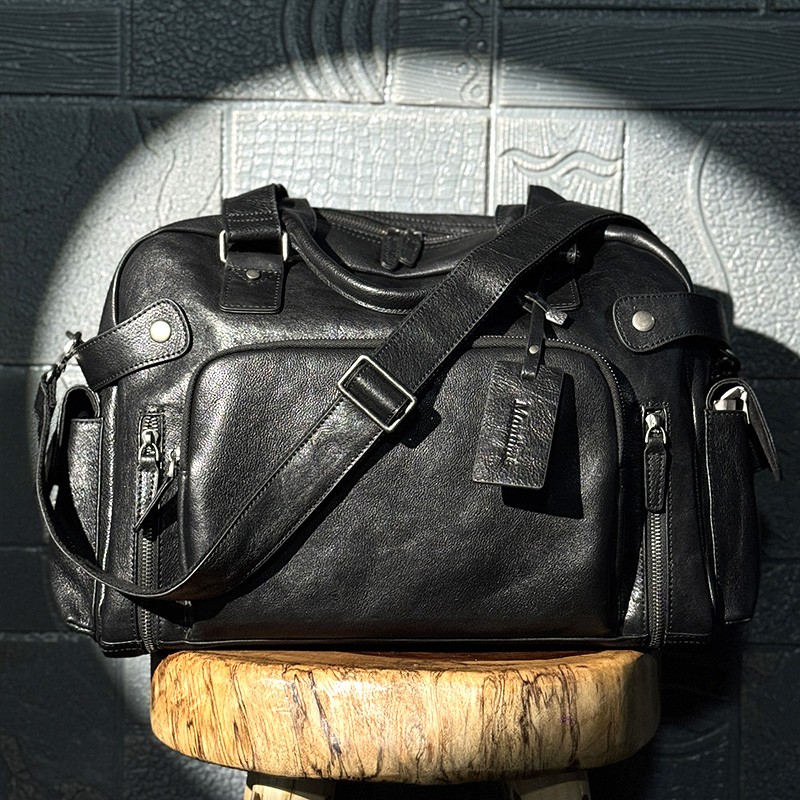 Vintage vegetable tanned leath - Canvas Backpack Casual recension och pris
