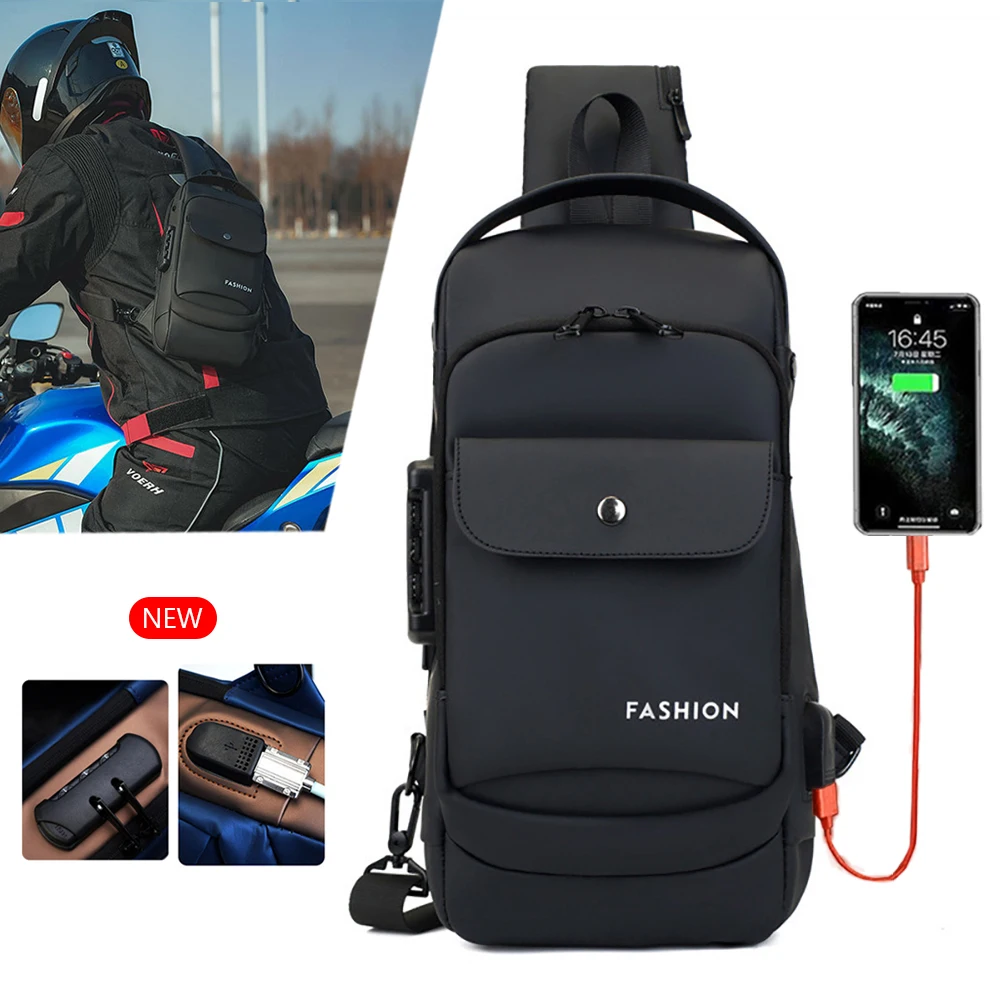 Men Cross body Chest Bag Sling - Travel Backpack Anti Theft recension och pris