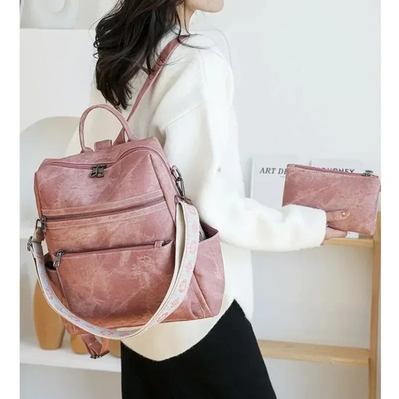 2026 New Women's PU Leather Wa - Travel Backpack Anti Theft recension och pris