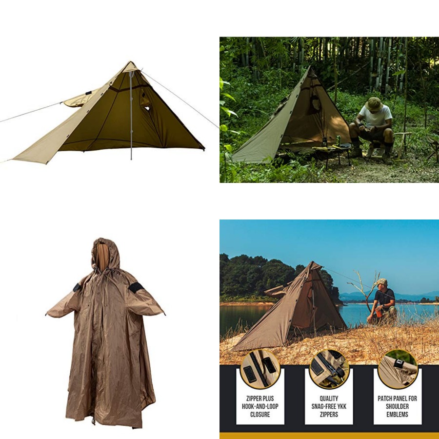 TENTSFORMER Hooded Poncho 4-in - Rain Cover Backpack recension och pris