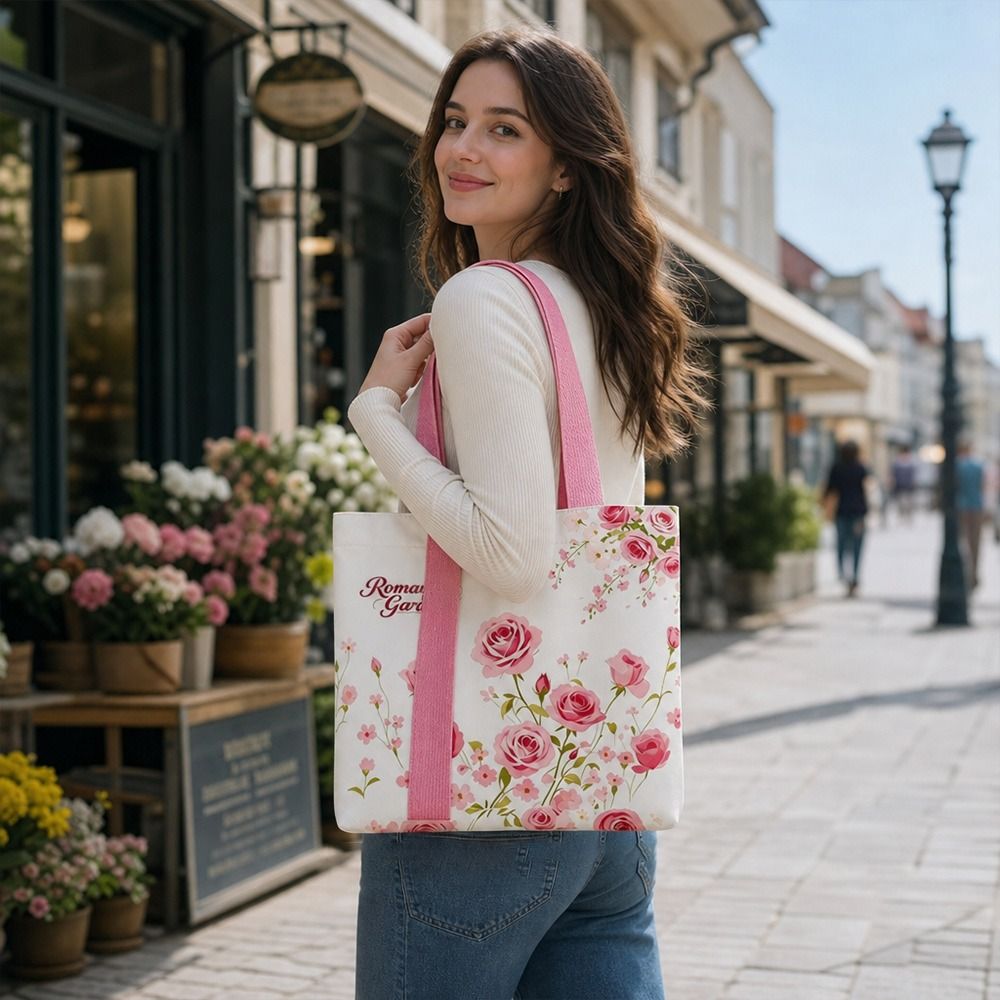 Portable Floral Canvas Tote Ba - Canvas Backpack Casual recension och pris