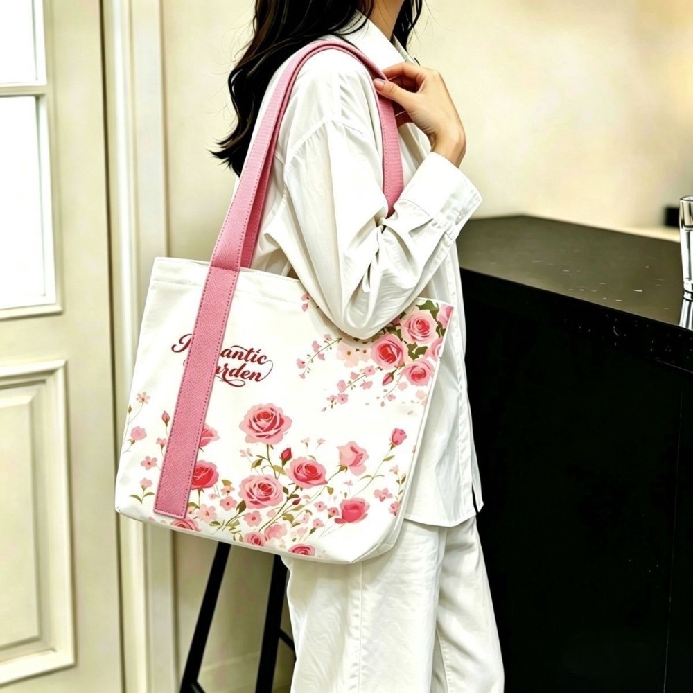 Portable Floral Canvas Tote Ba - Canvas Backpack Casual recension och pris