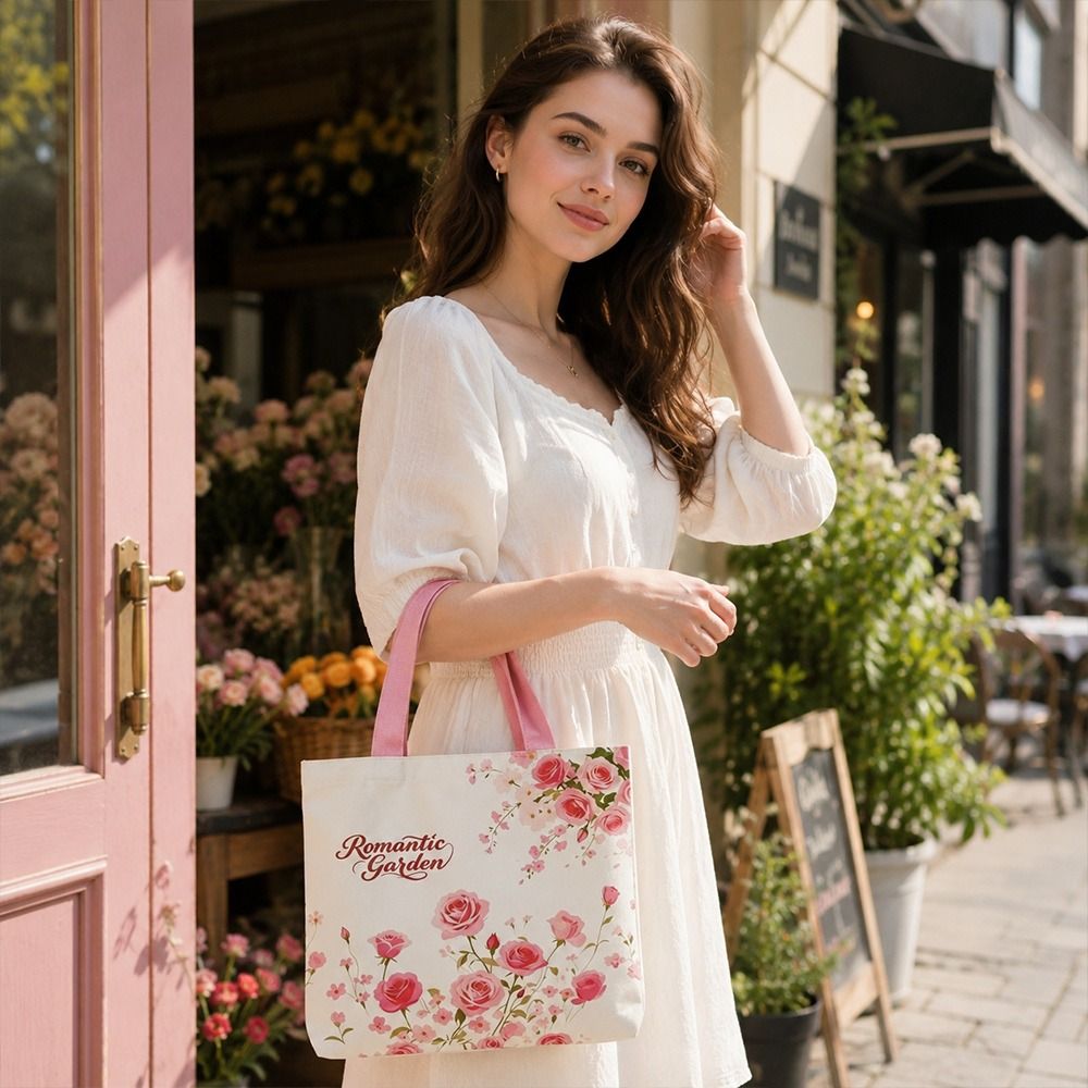 Portable Floral Canvas Tote Ba - Canvas Backpack Casual recension och pris